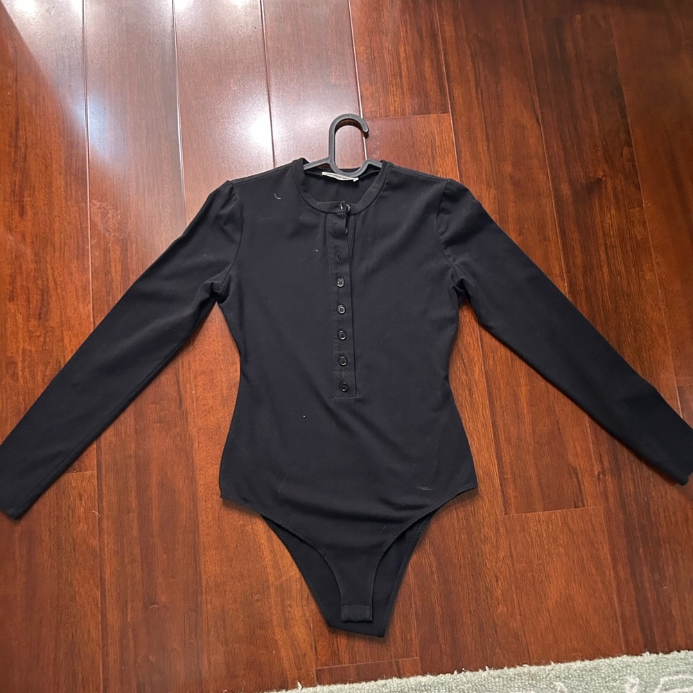 Reformation Black Button-Up Top